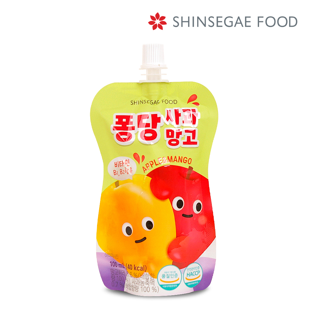 신세계푸드 퐁당 사과망고 100ml (과채음료) 과일맛 비타민 유산균함유 어린이집 유치원 : 푸드채널