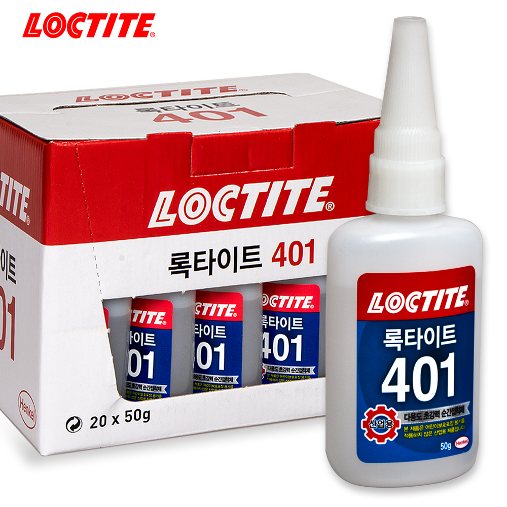 강력 순간 접착제 록타이트 401본드 20g 곽(25개입) 목재 금속 : 다우몰