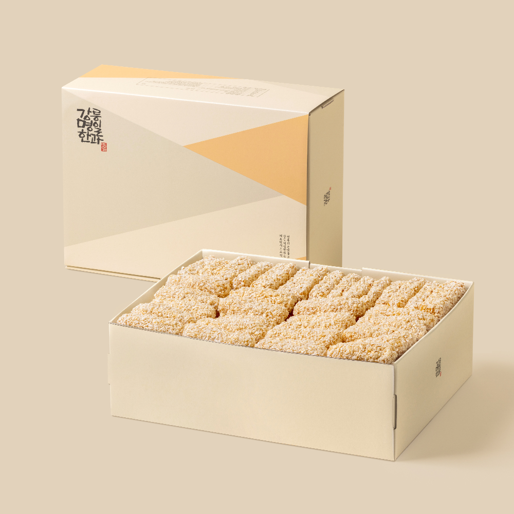 수제 유과세트 찹쌀산자 쌀강정 명인한과 (반반1.3kg) : 강릉명일한과