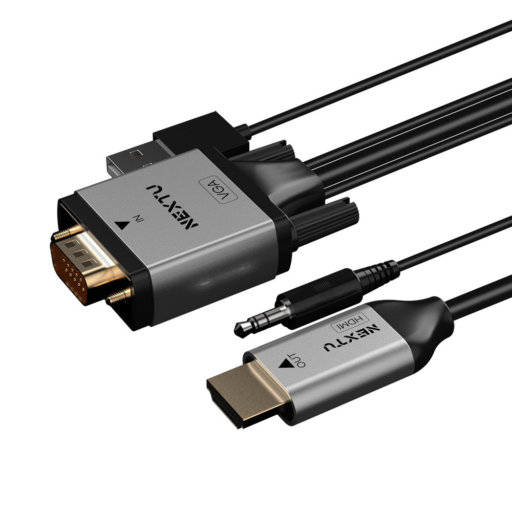 RGB to HDMI 디스플레이 변환 케이블 2M 모니터 노트북 VGA Dsub 젠더 : 넥스트타임
