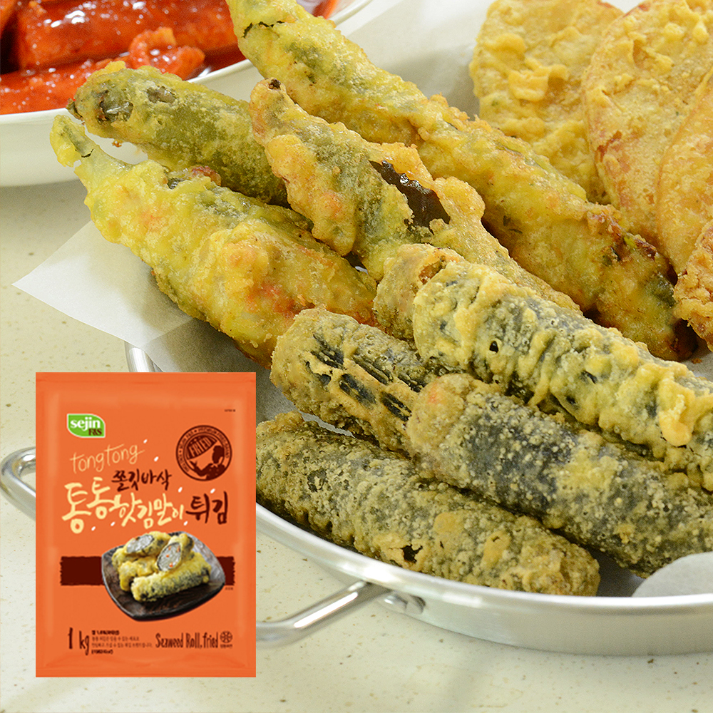 세진 쫄깃바삭 통통 핫김말이튀김 1kg 단체급식 분식집 식자재 식당용 떡볶이튀김 김말이 : 담은 푸드