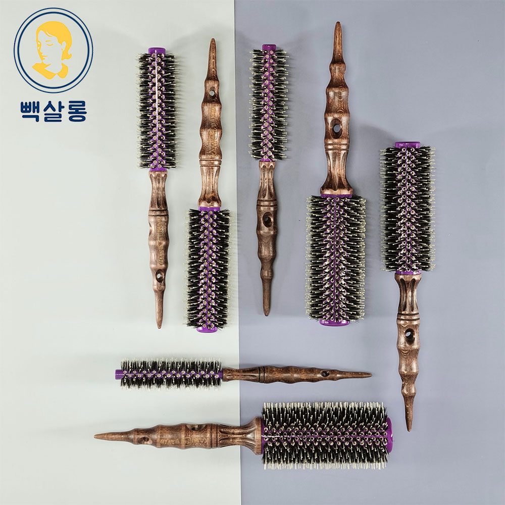 카미 다비드 롤브러쉬 헤어롤빗 돈모브러쉬 미용실용 머리빗 : 빽살롱