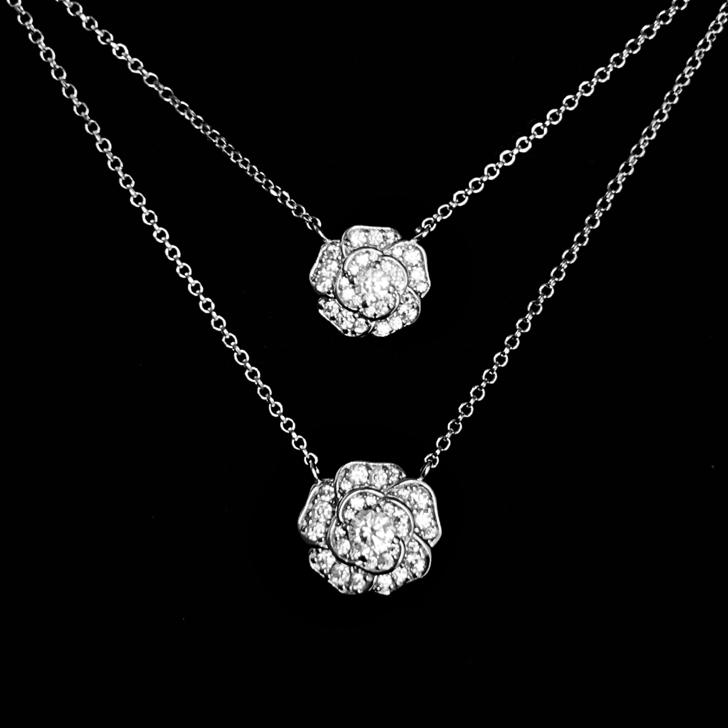 [위프레리] 실버 벨리타 로즈 목걸이, Silver Belita Rose Necklace : 위프레리