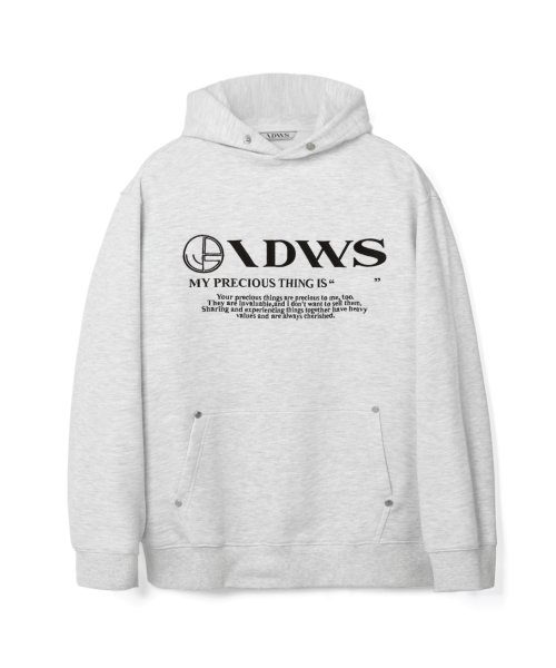 아이돈워너셀 후드티 Logo Embroidered Hoodie Gray : 스타일원픽