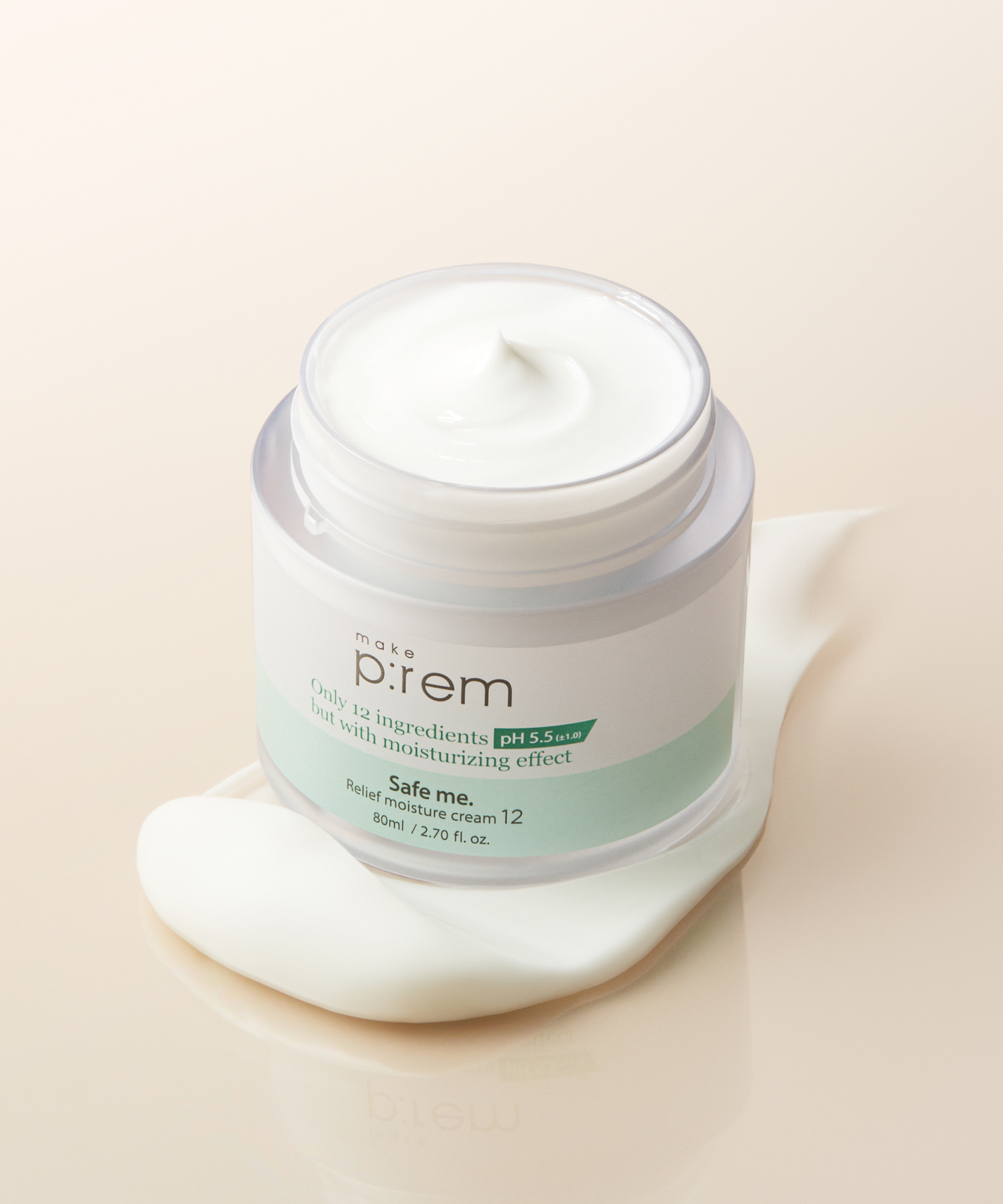 [2개묶음/증정] 메이크프렘 세이프 미 릴리프 모이스처 크림12 80ml+80ml : 메이크프렘