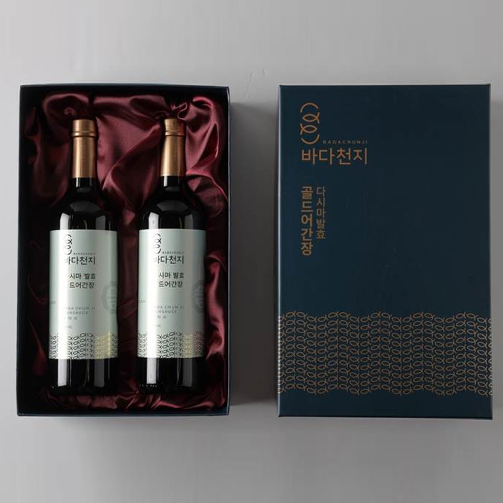 바다천지 다시마발효골드어간장 1호 750ml 2병입 천연 간장 무합성첨가물 : 제니타이거