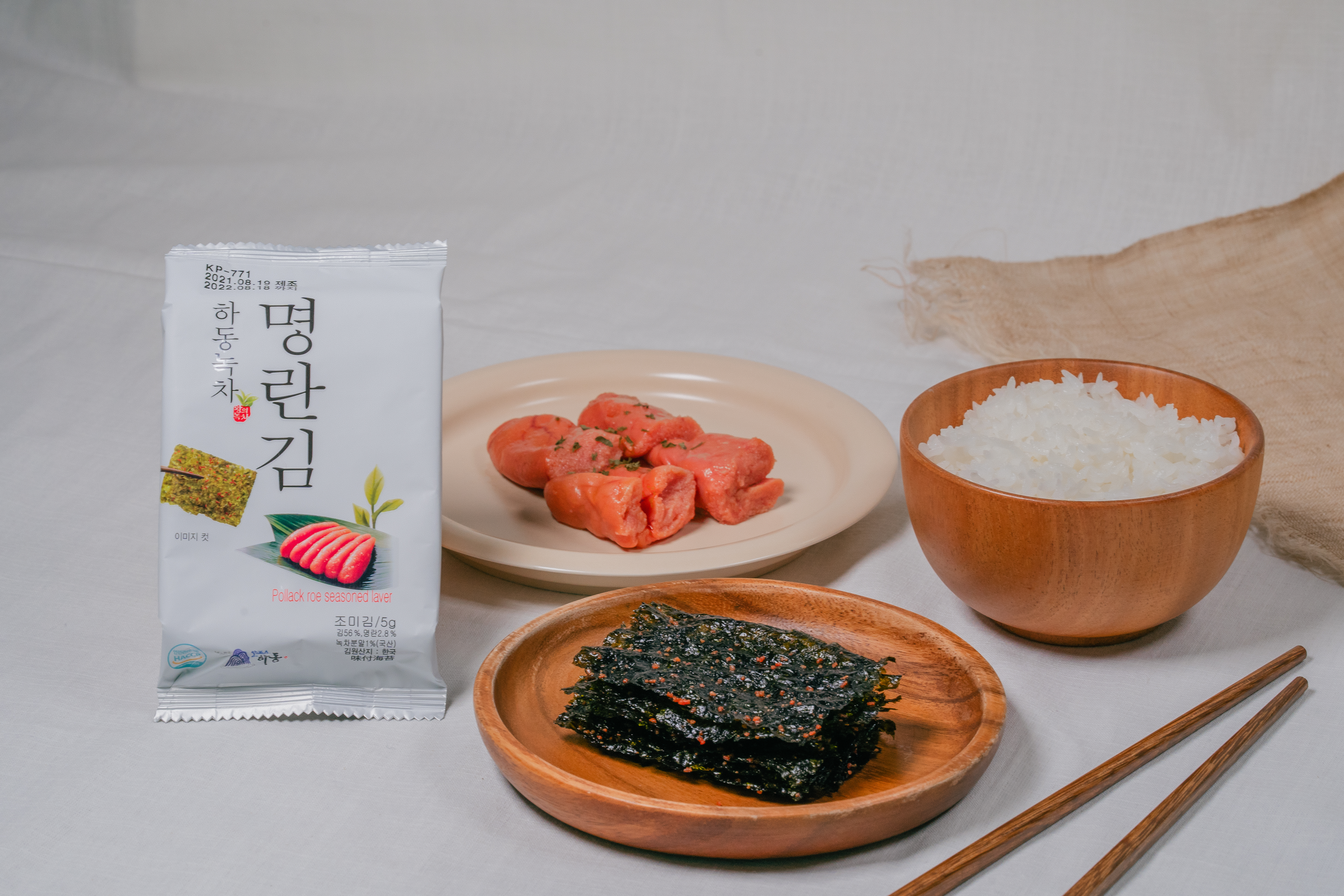 [자연향기] 권여사 하동녹차 2종 (명란김18봉, 불김 18봉) 선물세트 : 우리파머스