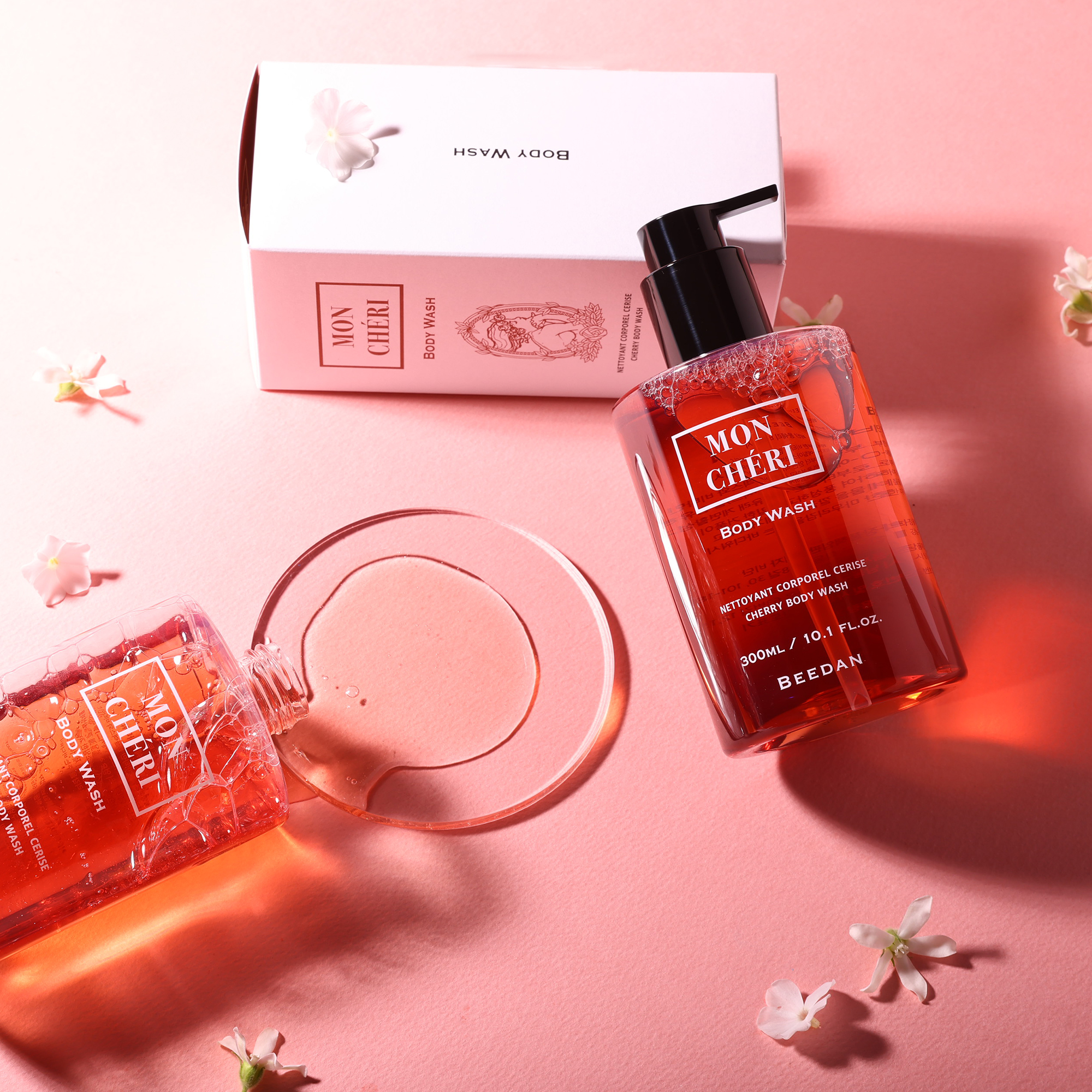 몽쉐리 향좋은 퍼퓸 바디워시 300ml 향수 프랑스 명품 향기 체리향 : 비단부티크