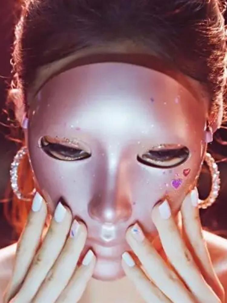 할로윈 가면 마스크걸 할로윈 가면 파티 공연 소품 할로윈분장 유령 분장 분장소품 골드 블랙 가발 : 파니퍼니마켓