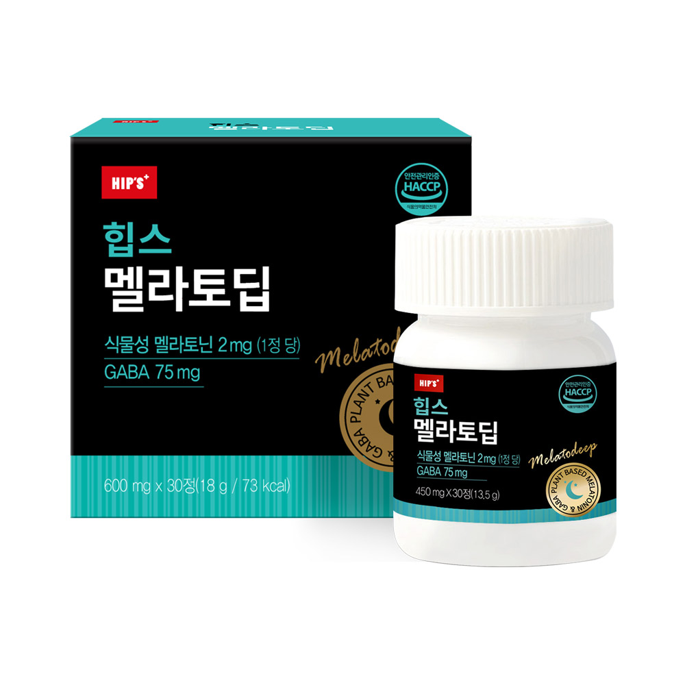 힙스 멜라토딥 600mg / 30정 / 식물성 멜라토닌 : 비타코드