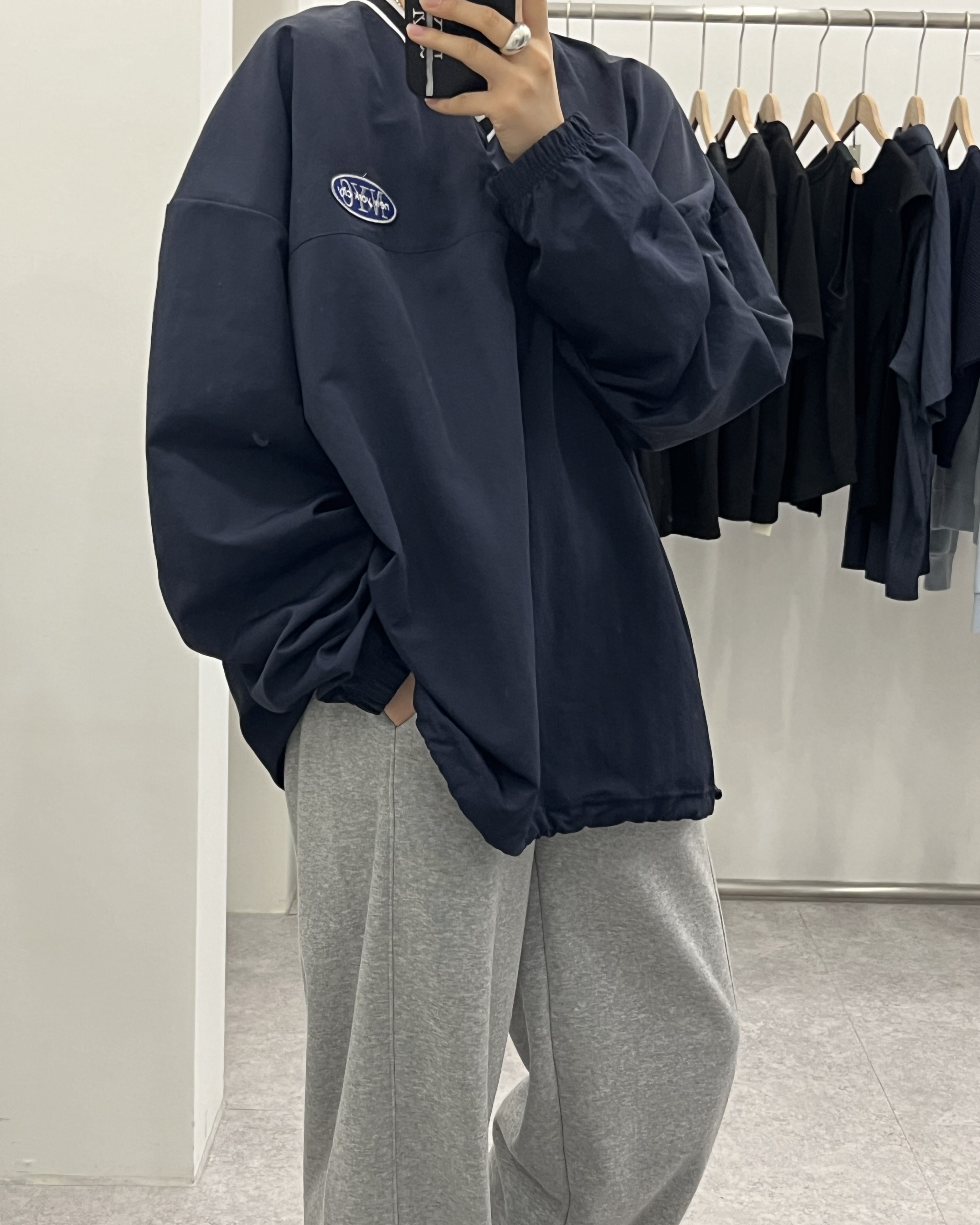 (쭈리) 리코 투웨이 조거 트레이닝 밴딩 팬츠 : 희노니