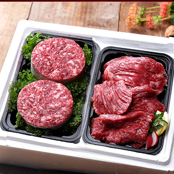 [名品]횡성한우 정육선물세트 2호 800g(불고기 400g+산적 400g) [1등급이상] : 주식회사에스엘커머스
