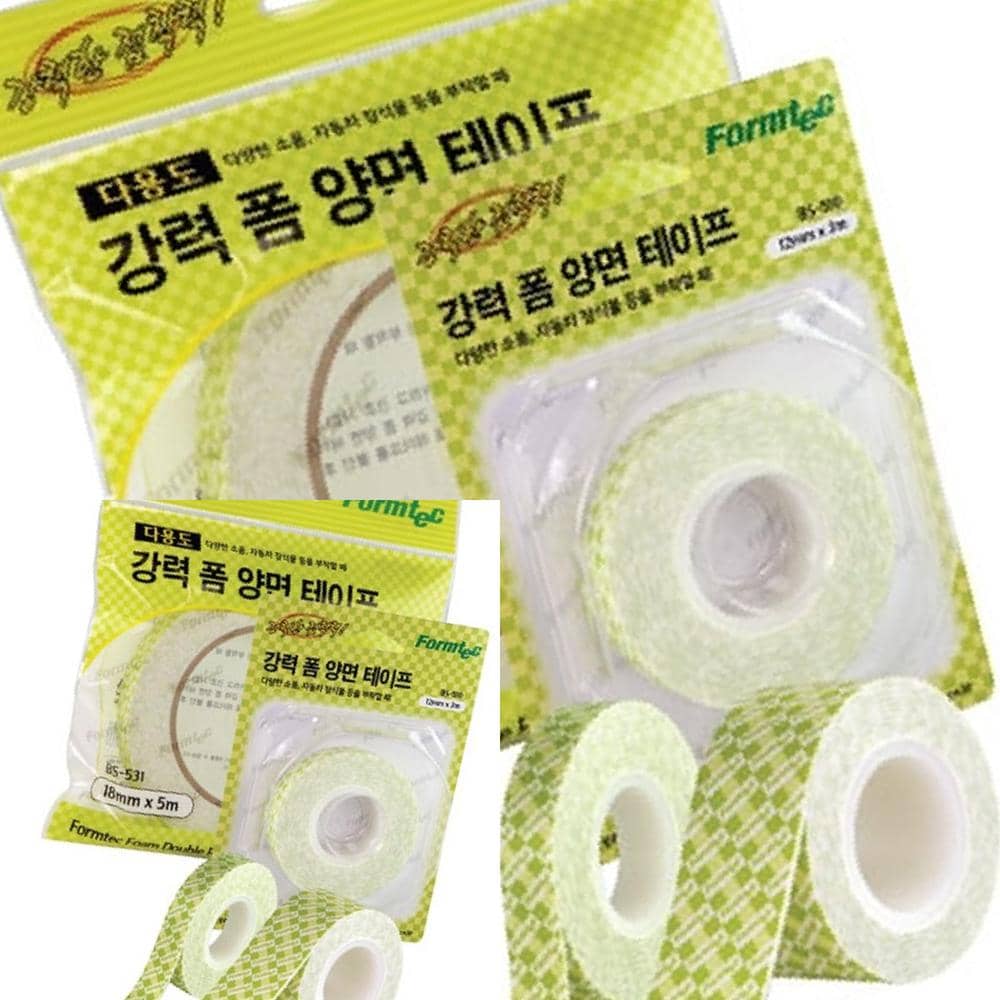 MF09 강력 폼 양면테이프 18mmx5m 3인치 : 천경구상회