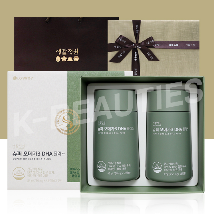 생활정원 슈퍼 오메가3 DHA95 플러스 16주분 증량 기획 세트 / 프리미엄 레드 : 케이뷰티즈
