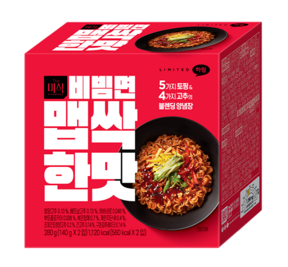 더미식 비빔면 맵싹한맛 140g, 12개 : 수수플렉스
