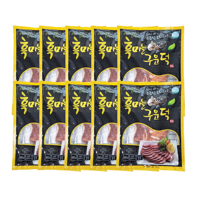 [가인푸드] 국내산 오리훈제 흑마늘구운덕 10팩 세트 : 주식회사 우리유통