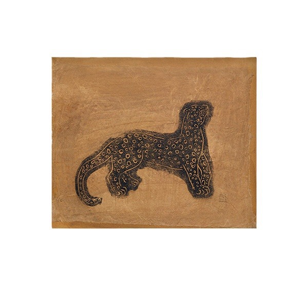 Sanyu Golden Leopard 프랑스 북유럽 예술 카페개업선물 인테리어 그림 액자 : 토러스888