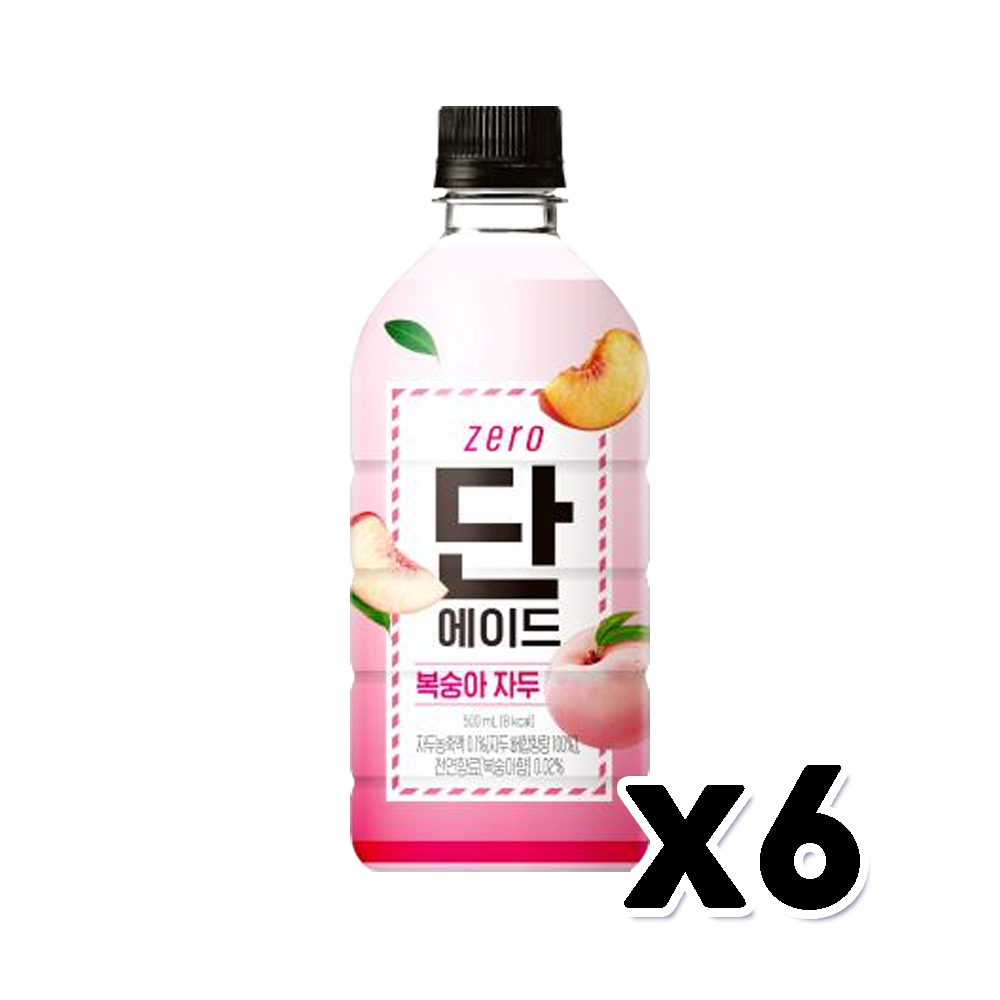 아임이 제로 단에이드 복숭아자두 페트음료 500ml x 6개 : 블리스원샵