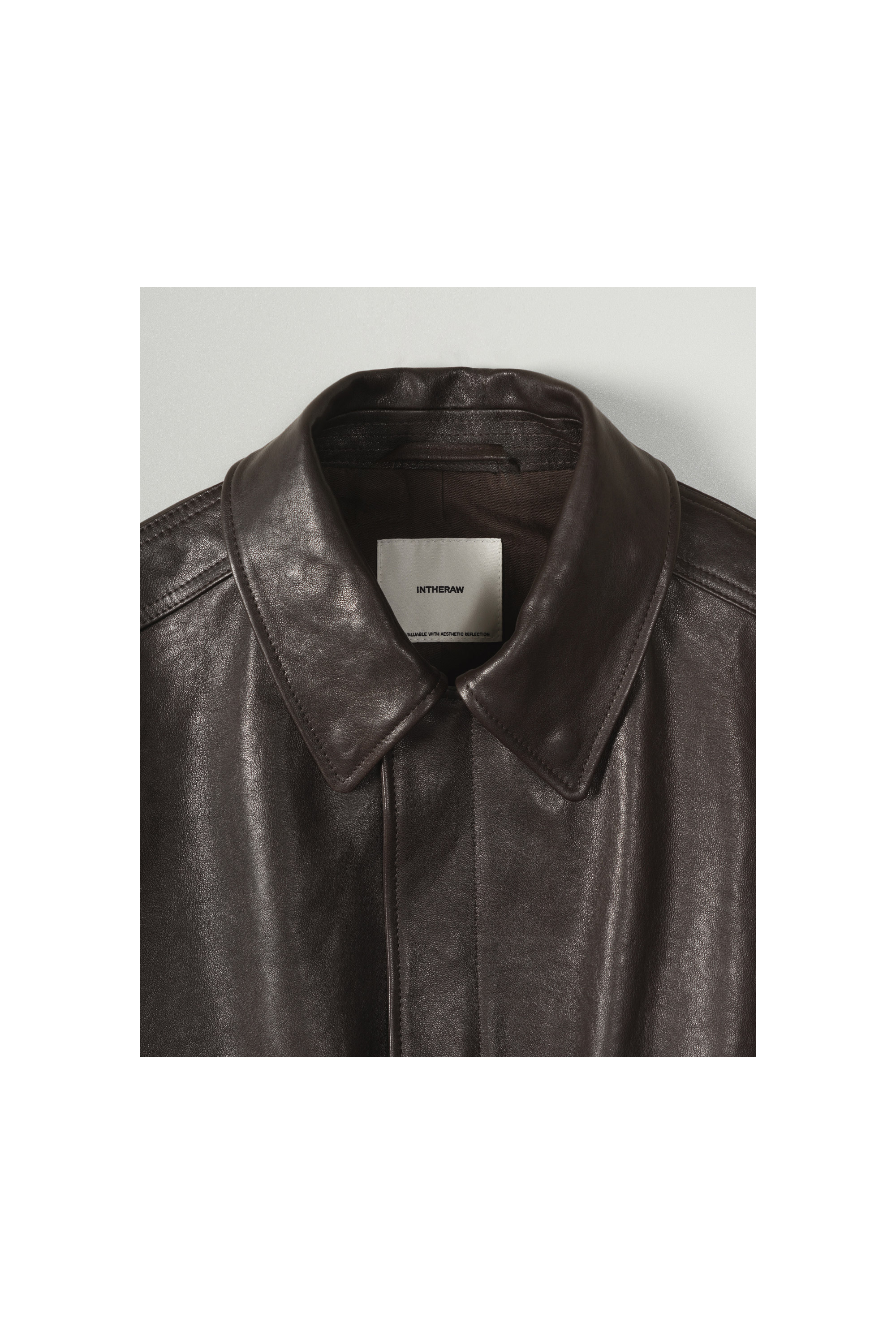 [INTHERAW] Leather A2 Jacket Dark Brown, 인더로우 레더 A2 자켓 : 어데케이드