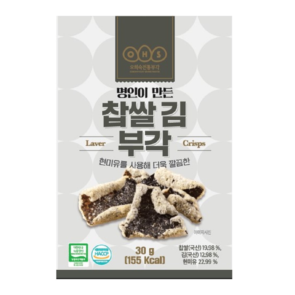 오희숙전통부각 찹쌀 김부각 30g : FOOD파트너스