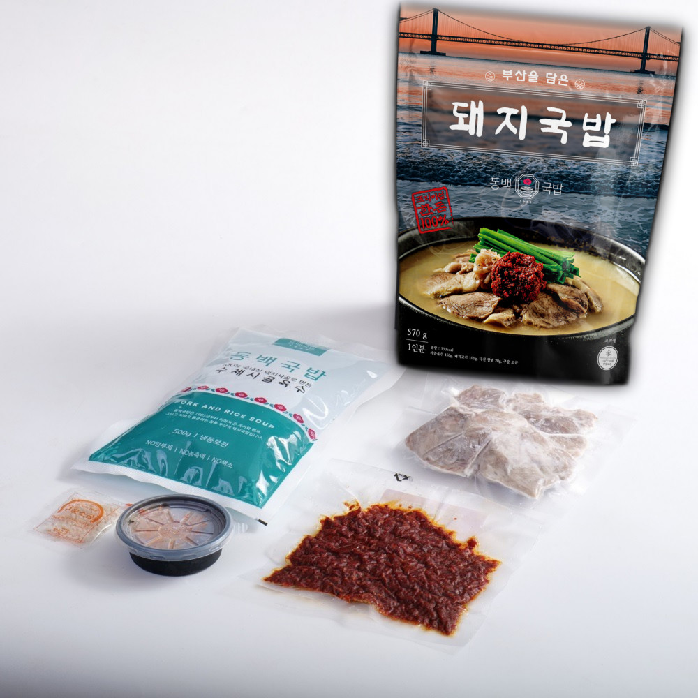41년 전통 부산 동백국밥 한돈 매운 실비국밥 600g 돼지국밥 캠핑음식 밀키트 : 고수의집밥