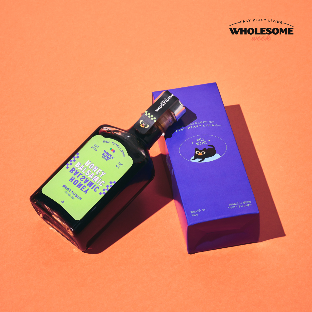 [홀썸위크] 저당 허니 발사믹 저칼로리 다이어트 샐러드 소스 드레싱 200ml, 1개 : 홀썸위크