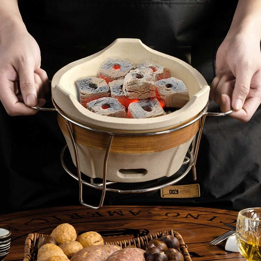 야키니꾸 황토 화덕 가정용 숯불 화롯대 그릴 미니화로 옛날 화로대 야외 화덕 바비큐 화로 1. 소형 난로 : GOODGOOD