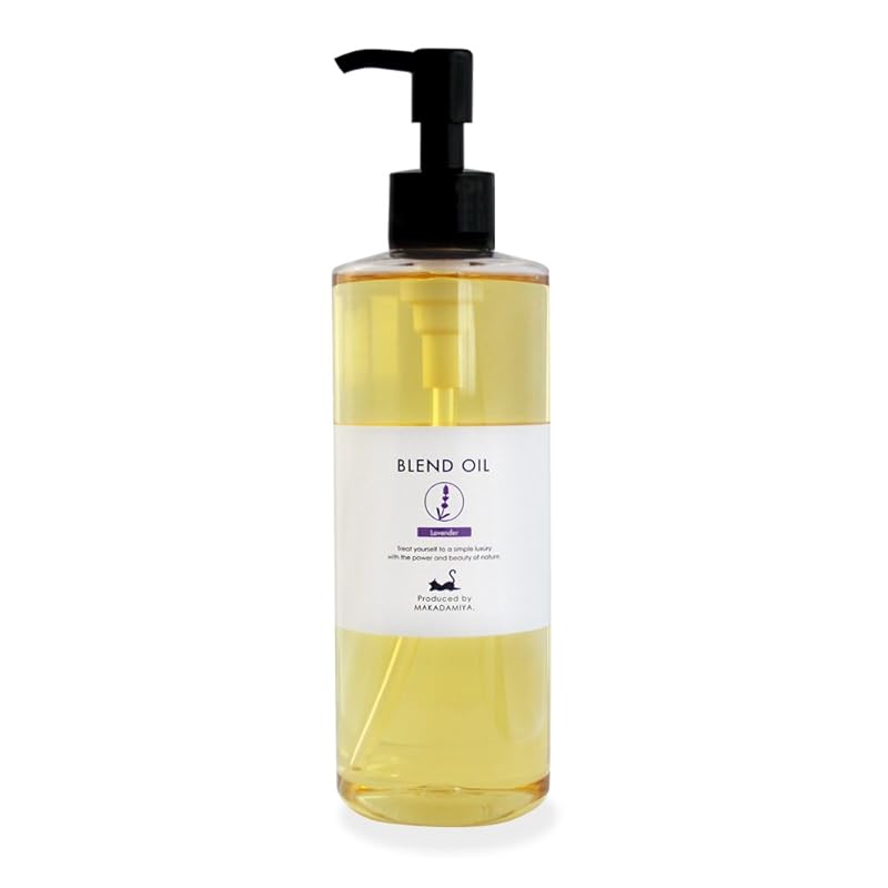 라벤더 블렌드 300ml (베이스  라이스 오일 / 펌프 포함) 마사지 오일 캐리어 오일 바디용 마카다미야 : 트릴리온즈재팬