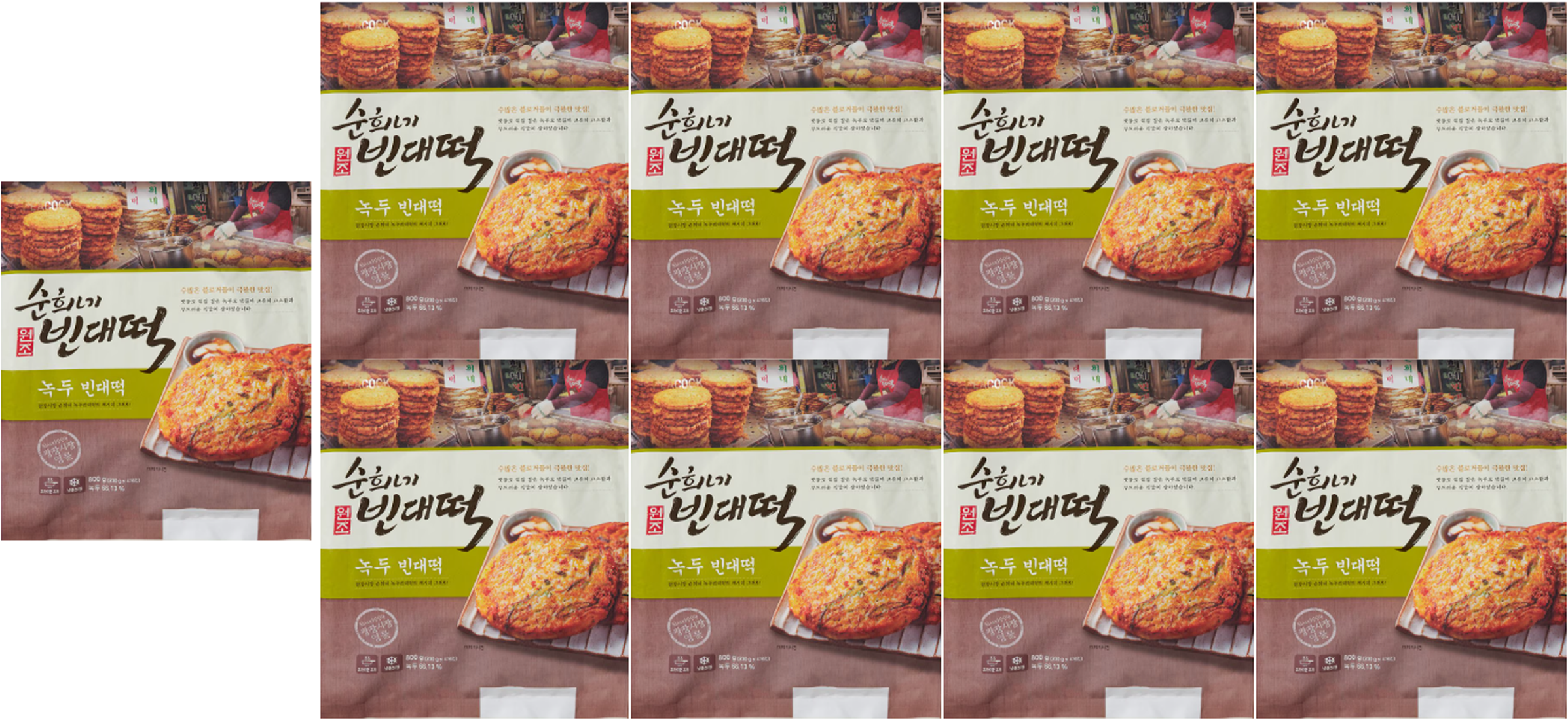 피코크 순희네 빈대떡 400g, 9팩 : 메가마트마켓