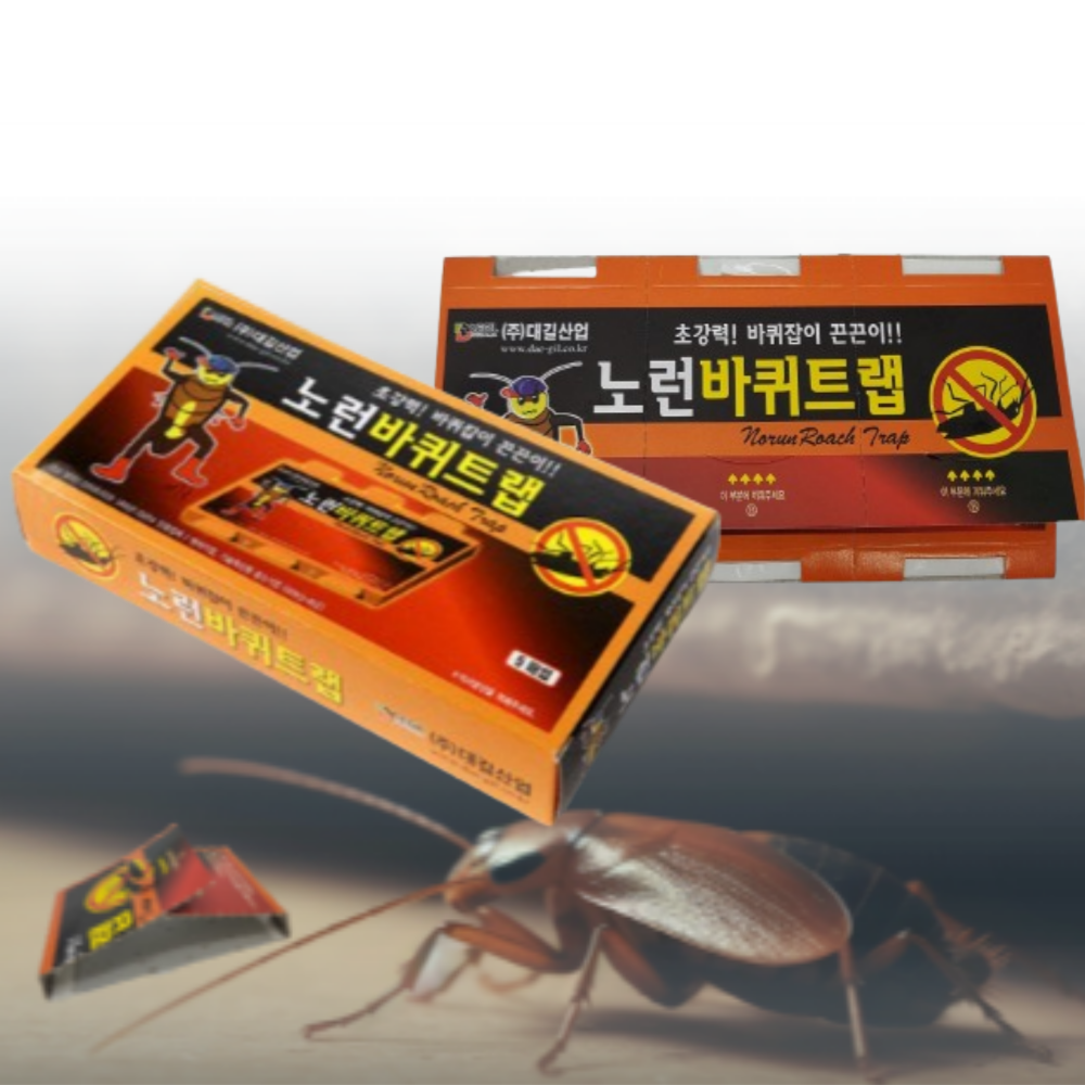 노런바퀴트랩 10매 바퀴벌레퇴치 바퀴벌레 없애는법 끈끈이 트랩 퇴치법 : 스타케어