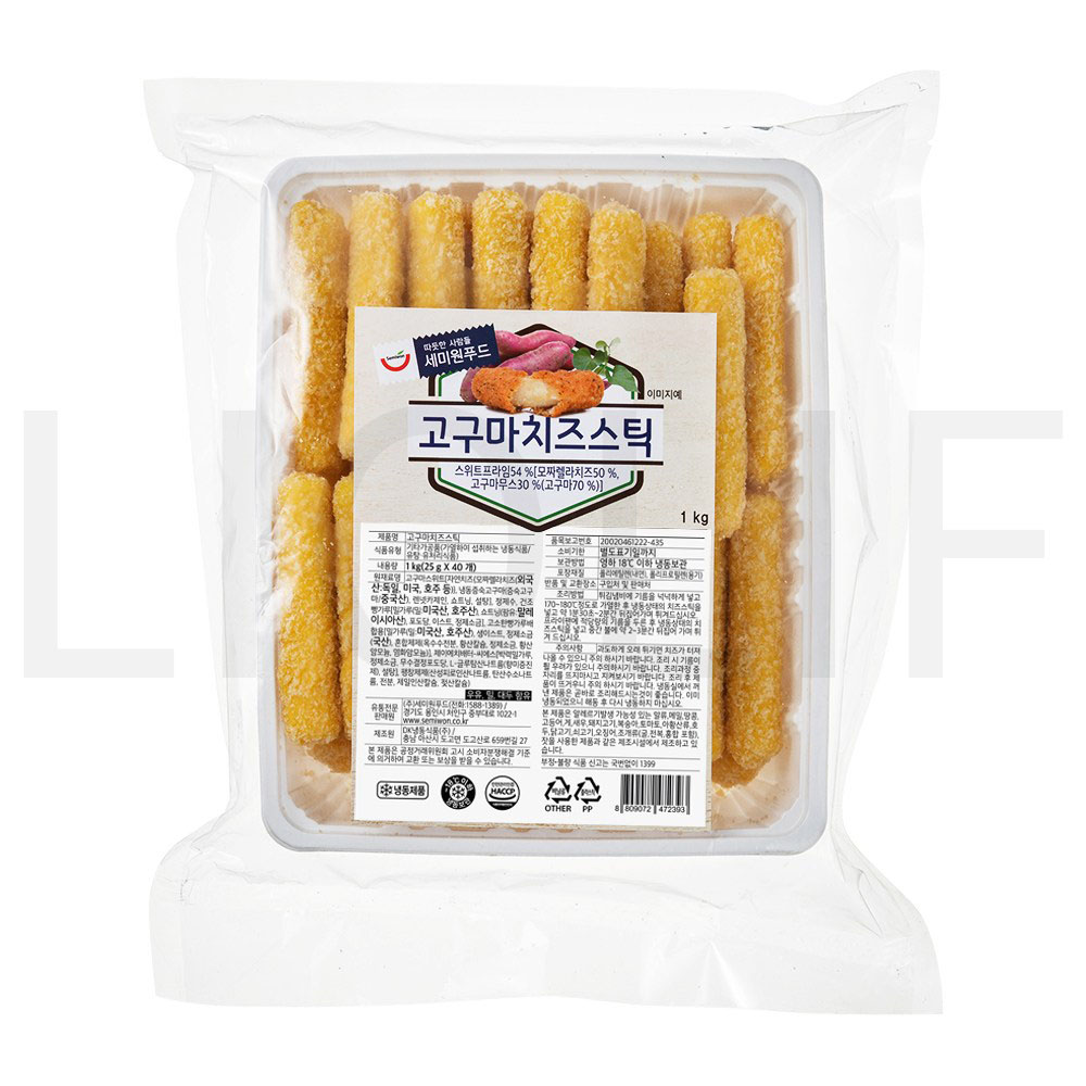 세미원 고구마치즈스틱 (냉동) 1kg 1개 : SUPER SALE
