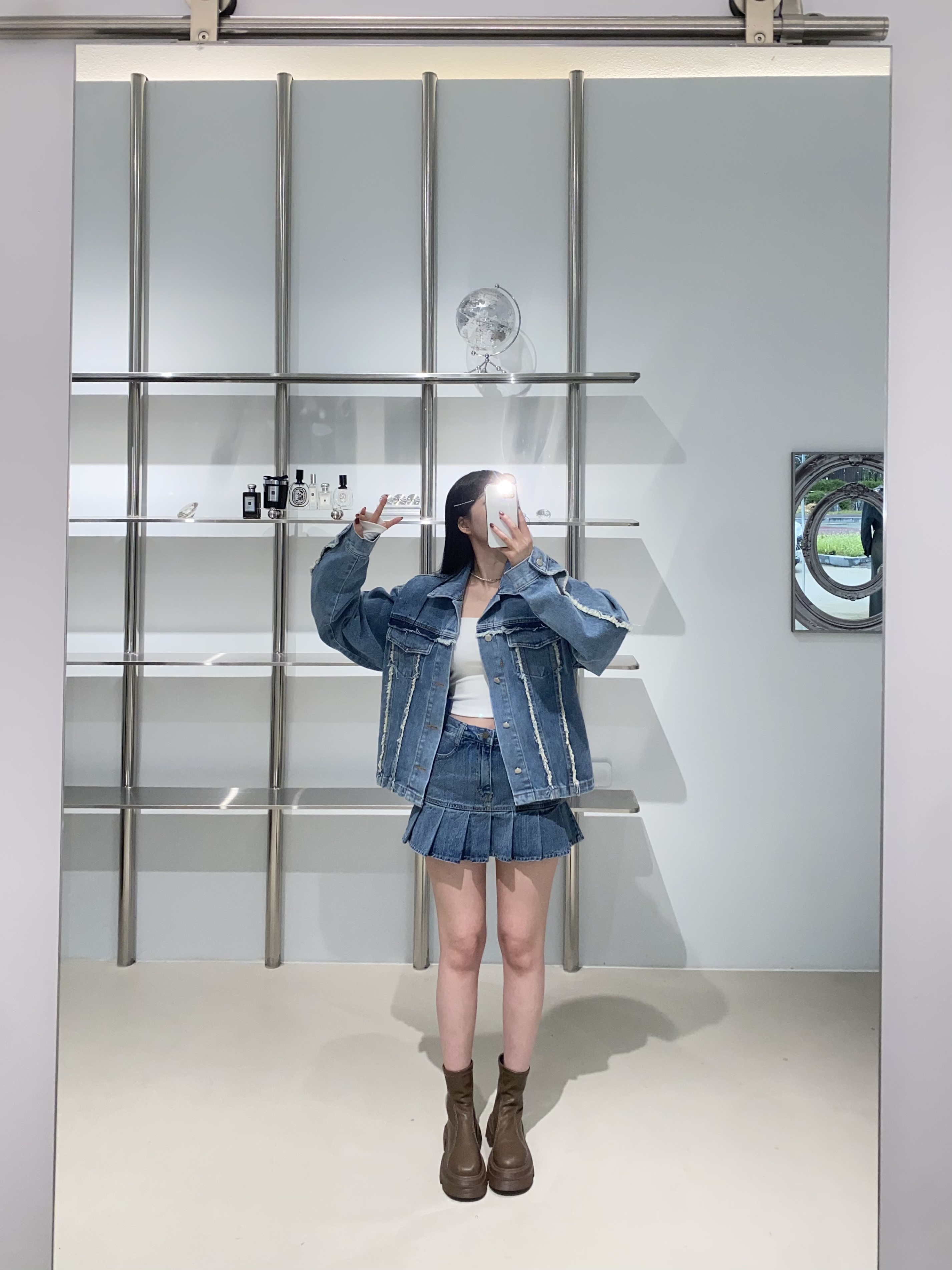 NEW Outfit 메리유 수술데님자켓 : 메리유샵