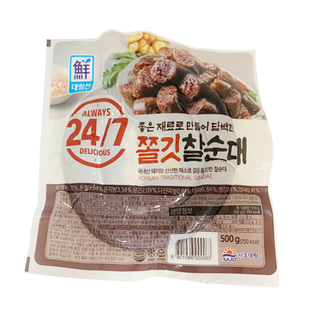 사조대림 대림선 쫄깃 찰순대 500g (8801066000063) : 서울서남부농협하나로마트