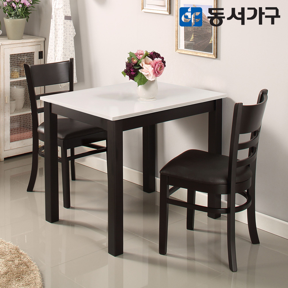 동서가구 클래식W 원목 우드 캐빈 식탁 의자 1+1 세트 DF626891 : 동서가구
