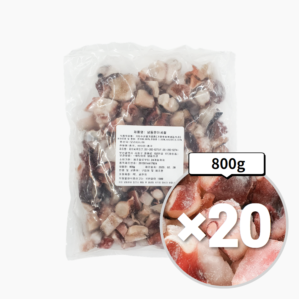 제이씨푸드 문어 슬라이스 JC 800g, 20개 : 맛붐