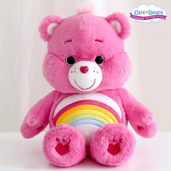 CareBears 케어베어 기본형 치어베어(핑크) 캐릭터 애착 곰인형 : 두리랑아트