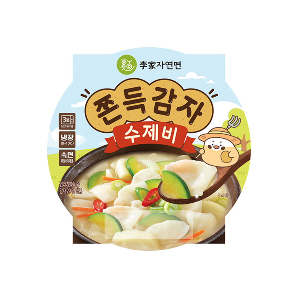 이가자연면 쫀득 감자수제비 즉석용기 195g x 1개 : 트렌디푸드샵