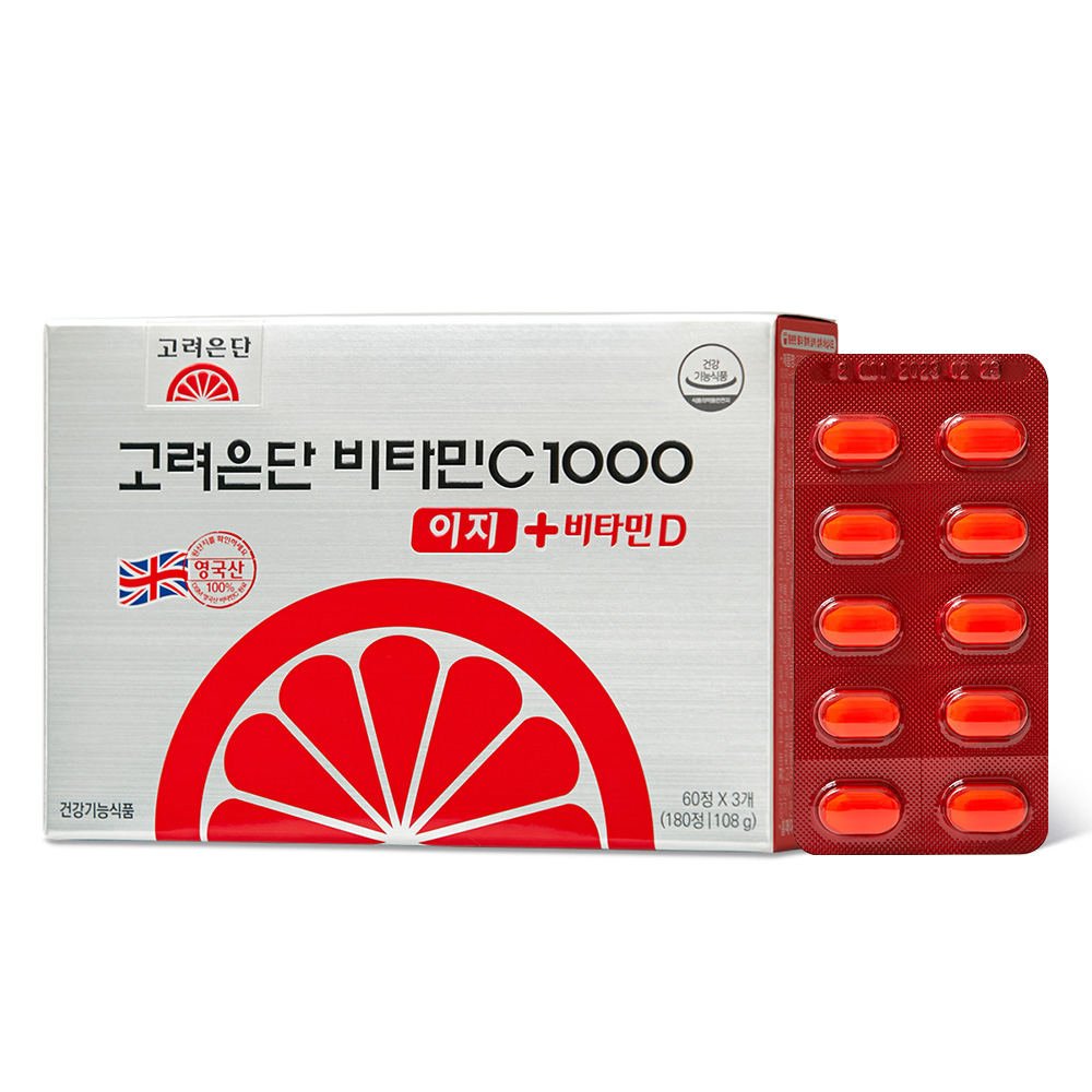 고려은단 비타민C 1000 이지+비타민D 180정, 1개 (3개월분) : 고려은단몰