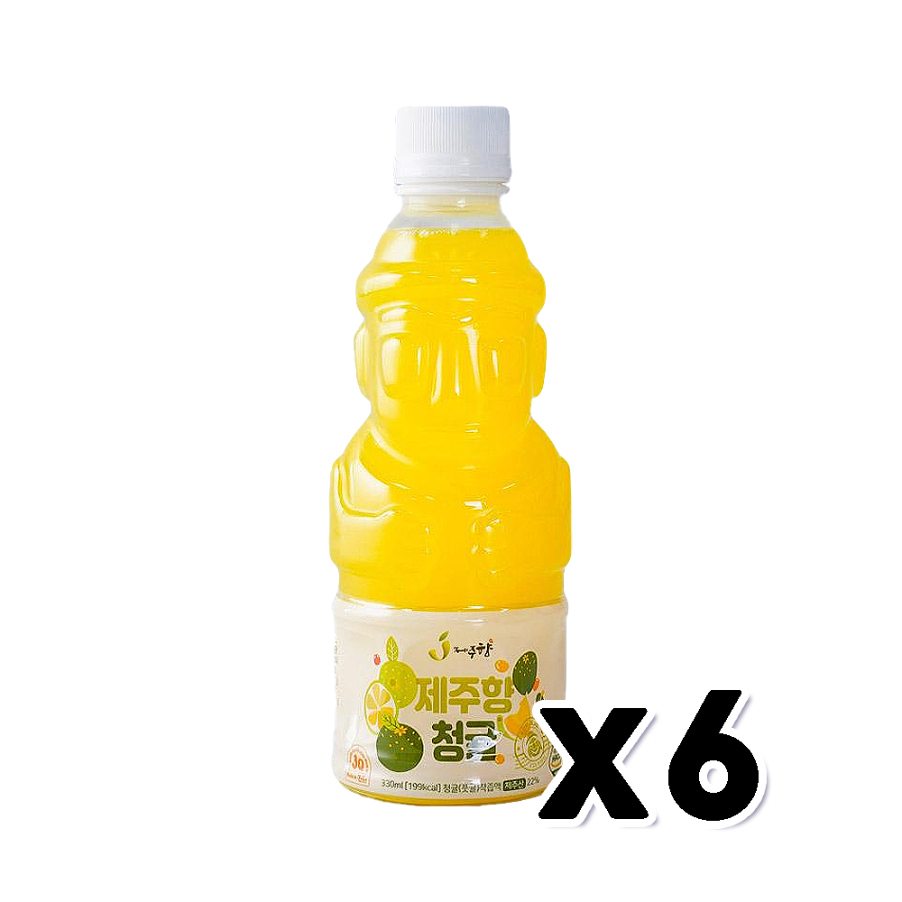 제주향 청귤주스 페트음료 330ml x 6개 : 트렌디푸드샵