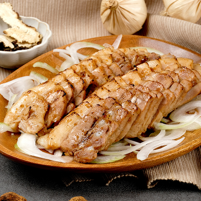 통삼겹살 430g 내외 돼지 수육 족발 한방 보쌈 캠핑음식 : 정성담은푸드