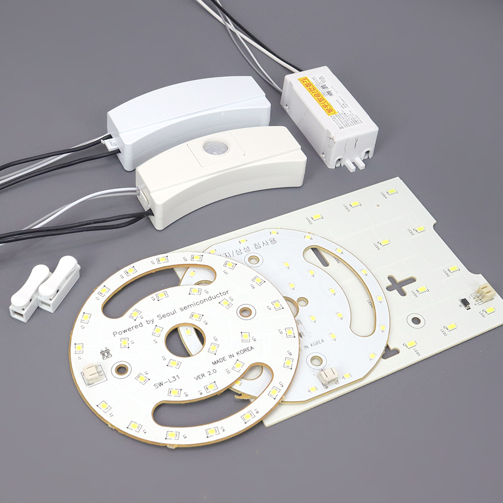 센서등 직부등 교체용 신우 LED 센서 모듈 PCB 세트 : 조이라이팅