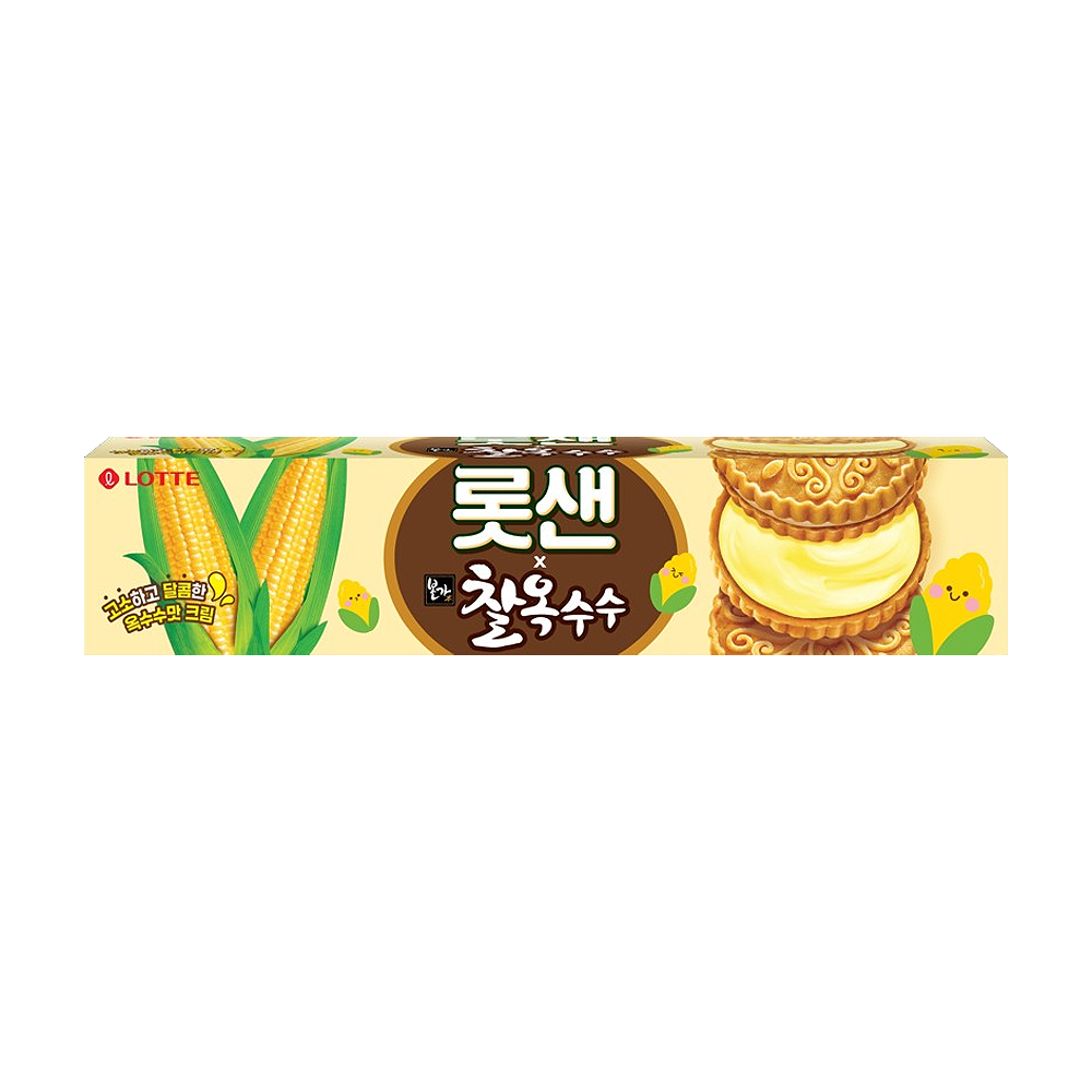 롯데샌드 찰옥수수 과자스낵 디저트간식 105g x 1개 : 트렌디푸드샵