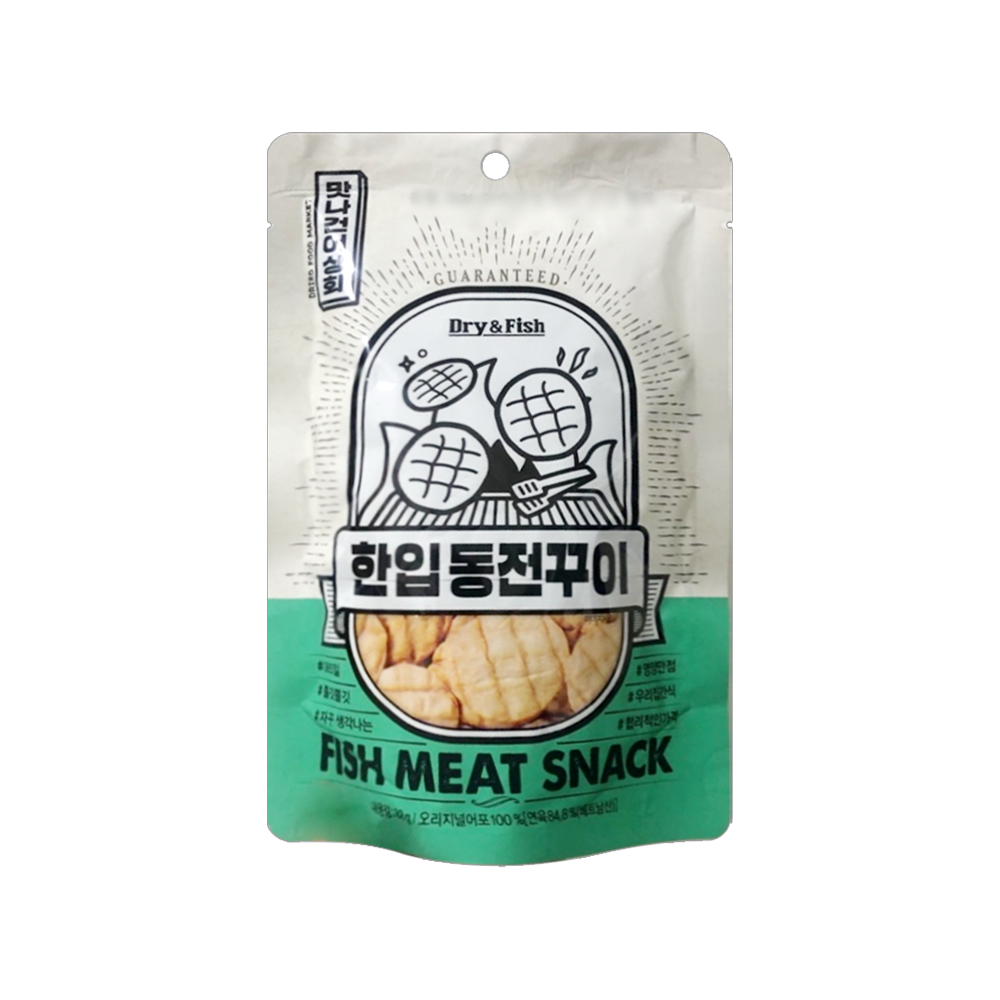 맛나건어상회 한입동전꾸이 안주스낵 32g x 1개 : 트렌디푸드샵