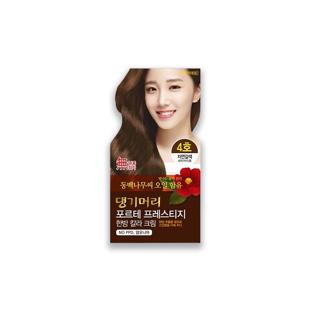 댕기머리 한방칼라 크림 (4호 자연갈색 5호 진갈색 6호 흑갈색 7호 흑색) : 건강도움