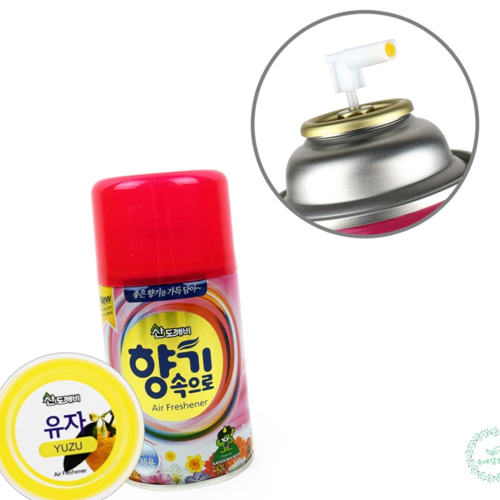 RS 분사형방향제 산도깨비방향제 유자 향기나는방향제 실내냄새제거 : 스완문구