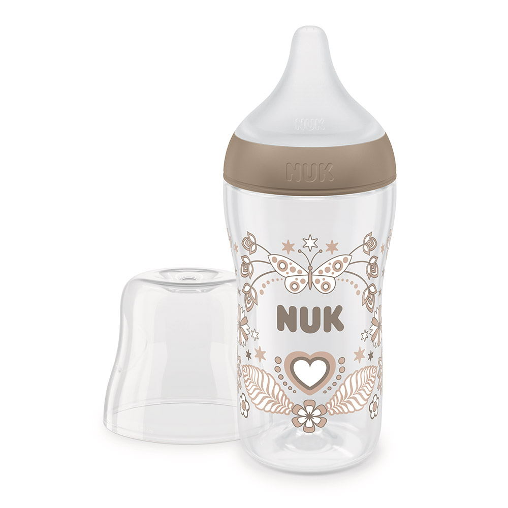 누크 퍼펙트매치 젖병 260ml 하트 (M젖꼭지포함) : NUK