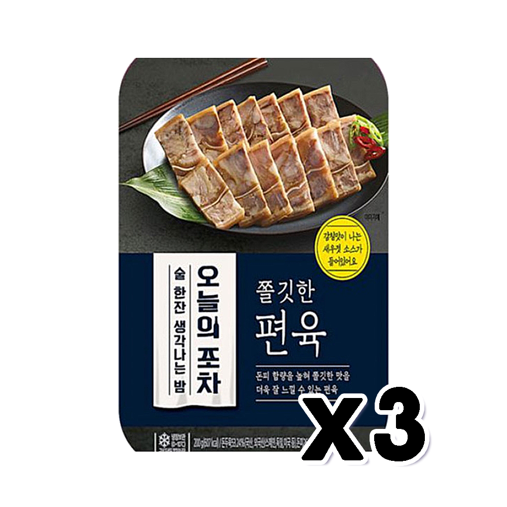 장충동왕족발 쫄깃한편육 즉석간편조리 215g x 3개 : 트렌디푸드샵
