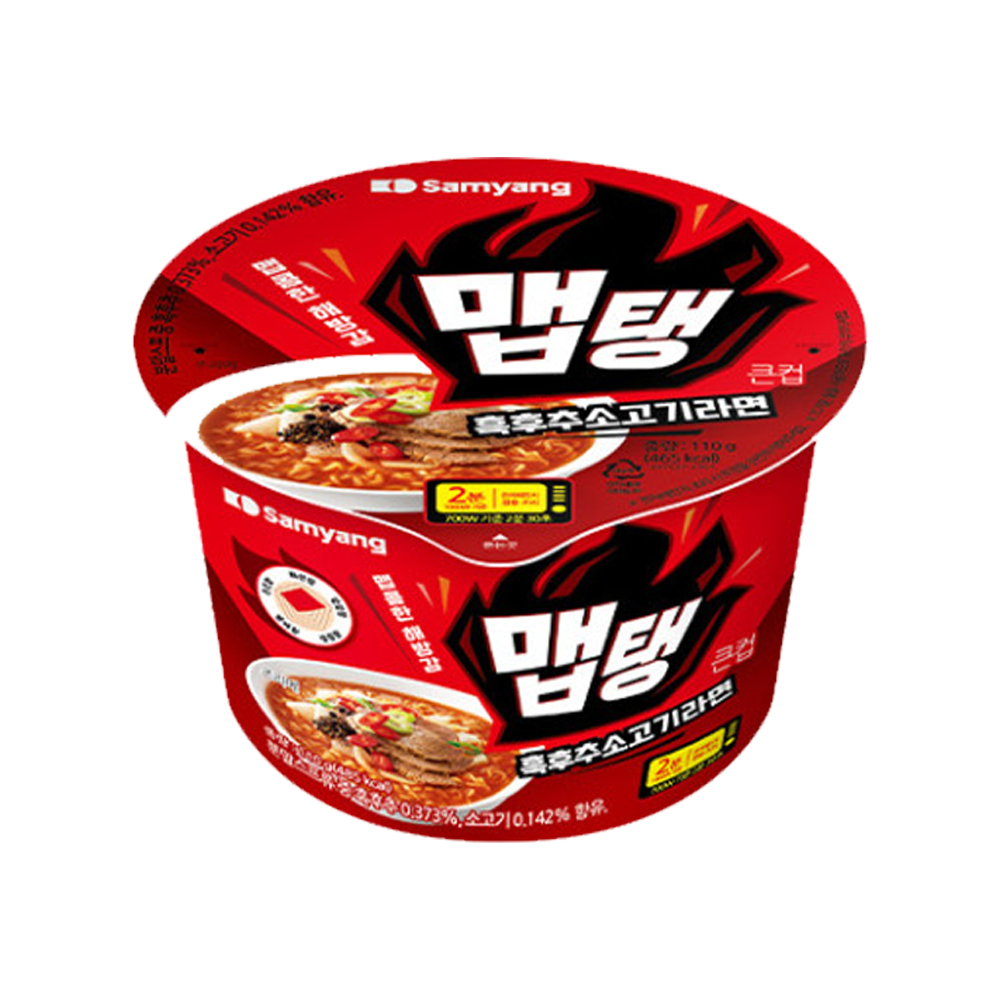 맵탱 흑후추소고기 큰컵용기면 110g x 1개 : 트렌디푸드샵