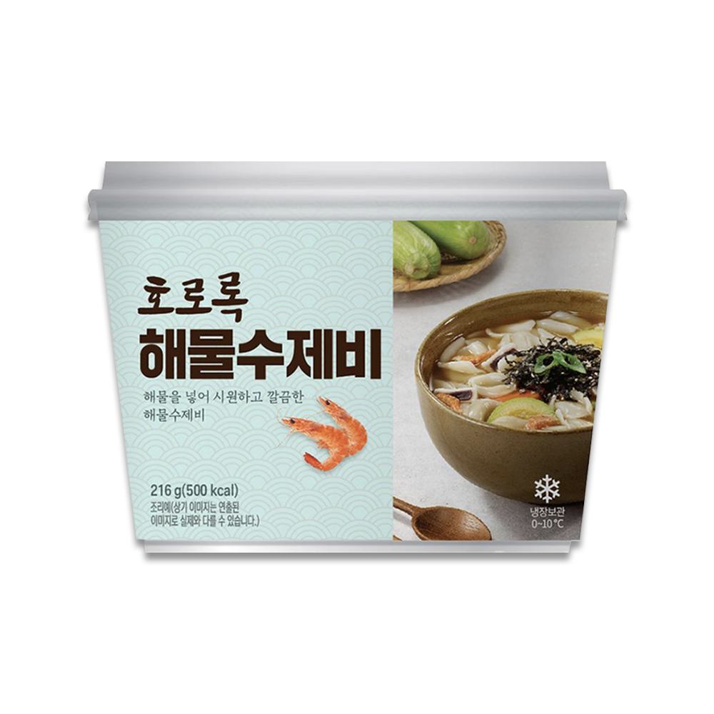 호로록 해물수제비 간편식 216g x 1개 : 트렌디푸드샵