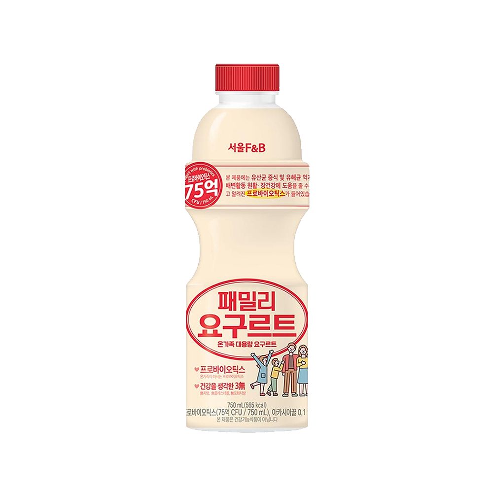 서울에프엔비 패밀리요구르트 대용량유산균음료 750ml x 1개 : 트렌디푸드샵